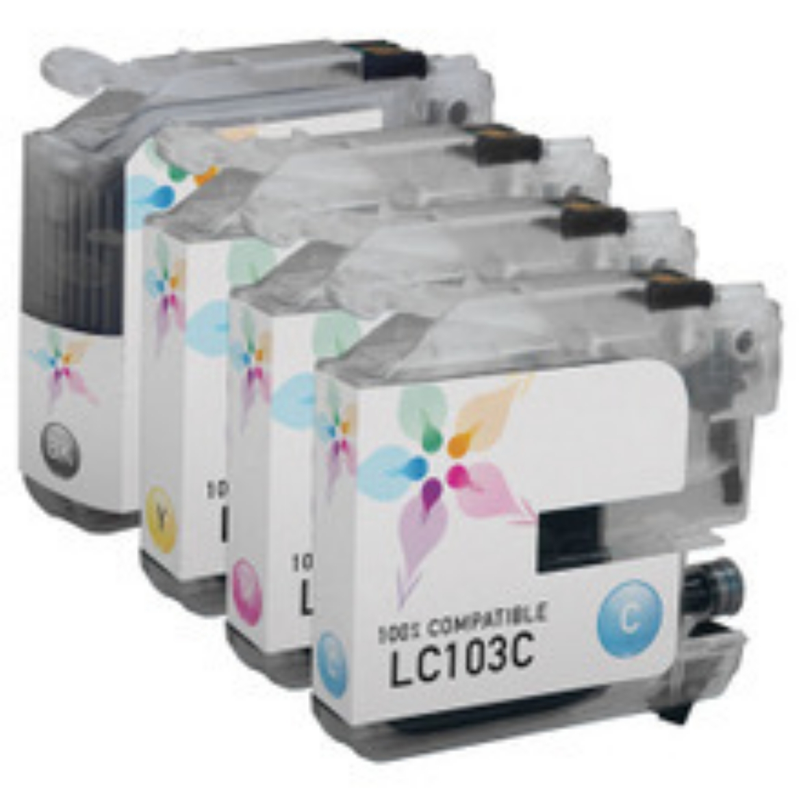 Picture of Value Bundle LC-103BK, LC-103C, LC-103M, LC-103Y High Yield Black, Cyan, Magenta, Yellow Ink Cartridges (10 pack) (10 x 600 Yield) 4-Black, 2-Cyan, 2-Magenta, 2-Yellow